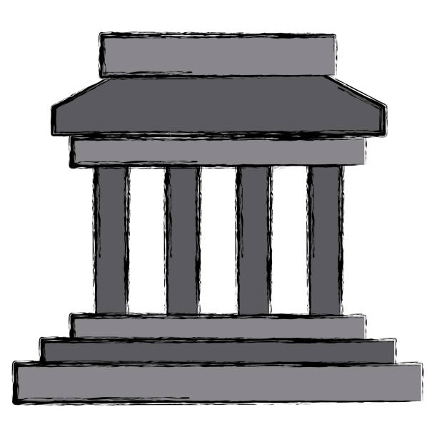 그리스 건물 기호 - column pedestal greek culture washington dc stock illustrations