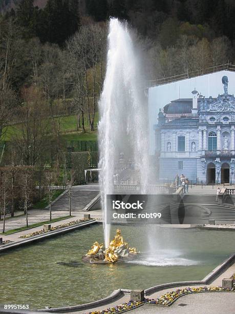 Linderhof Palace Fountain Stock Photo - Download Image Now - Linderhof Castle, Bavaria, Castle