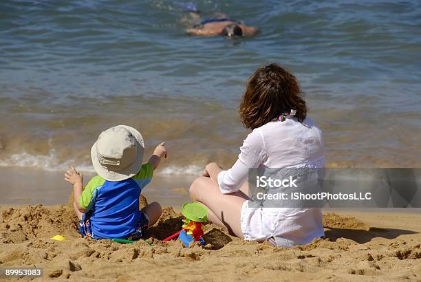 Family At The Beach Stock Photo - Download Image Now - Beach, Bonding, Child