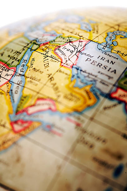 istock Vintage toy globe - Iraq 89953290