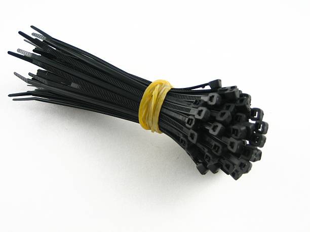 케이블 타이 - cable plastic zip ties computer cable 뉴스 사진 이미지