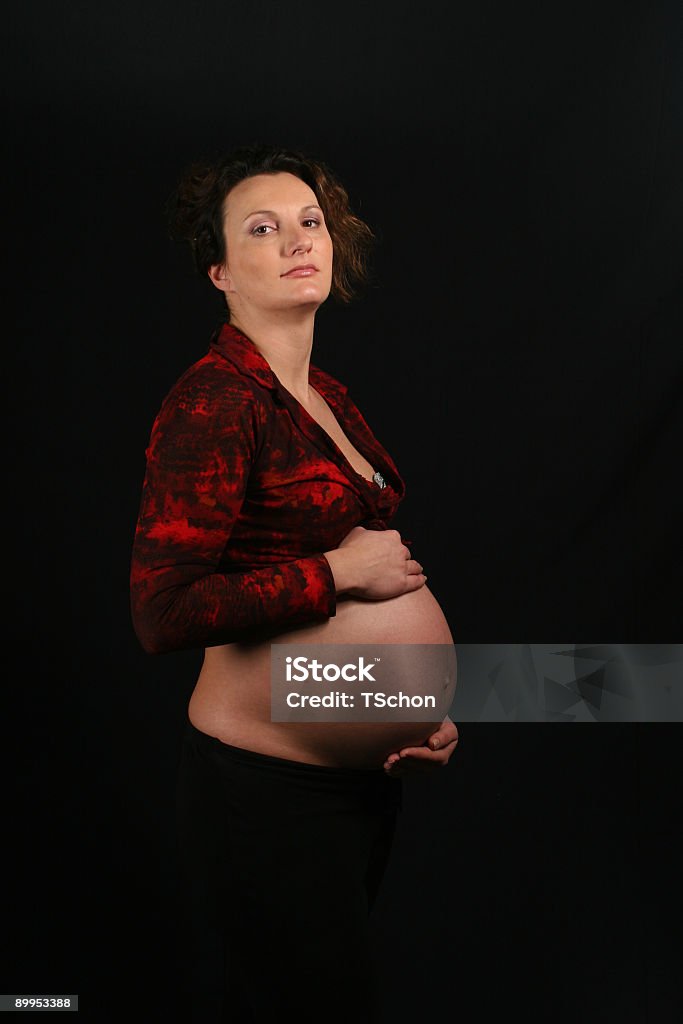 Baby on board image of a pregnant mom Adult Stock Photo