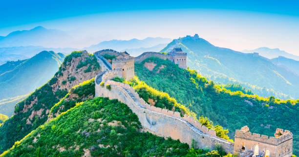 la gran muralla china. - badaling fotografías e imágenes de stock