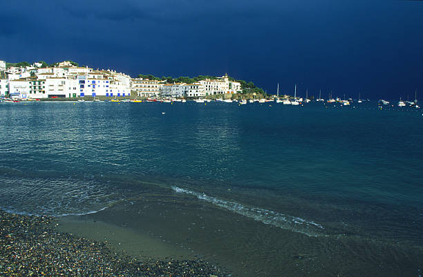 Cadaqués bay, sunny day, beautiful colors in the water