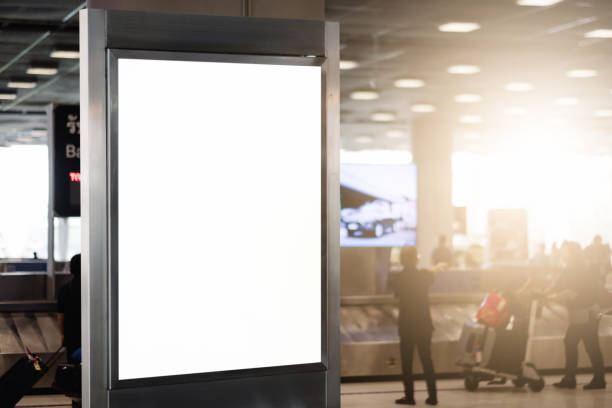 istock blank advertising billboard at airport. 899541340