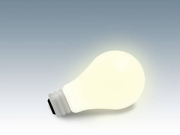 Glowing Lightbulb stock photo