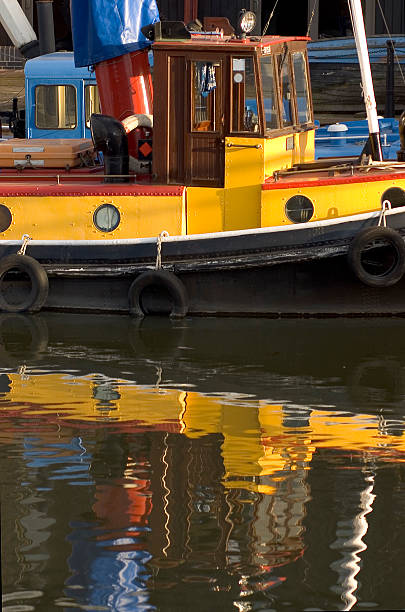 istock Colorful tug boat 89954557