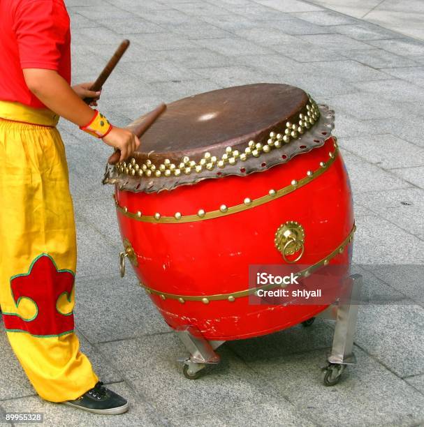 Chinese Drummer Stock Photo - Download Image Now - Drum - Percussion Instrument, China - East Asia, Animal Body