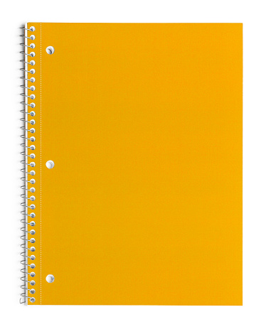 Row of file folders on a shelf, different colors and sizes. Shallow depth of field, the nearest yellow folder is in focus