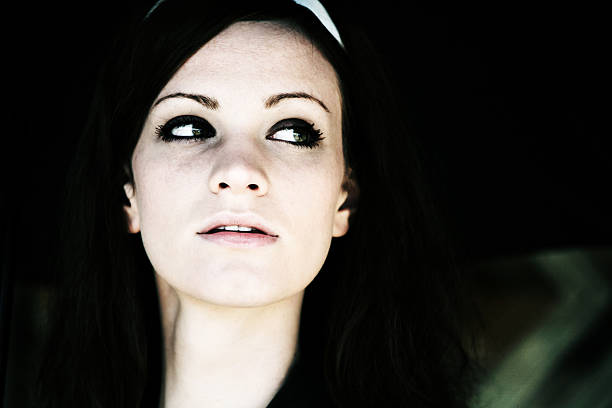 istock Suspicious Brunette Girl with White Headband 89956708