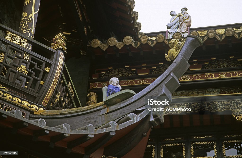 Chiński łodzi szczegóły - Zbiór zdjęć royalty-free (Architektura)