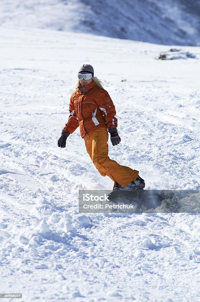 Ragazza di Snowboard - Foto stock royalty-free di Adulto