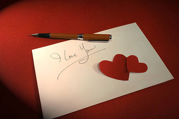 Love note stock photo