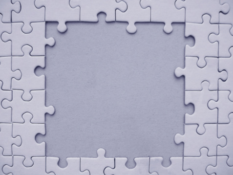 Blank jigsaw puzzle.