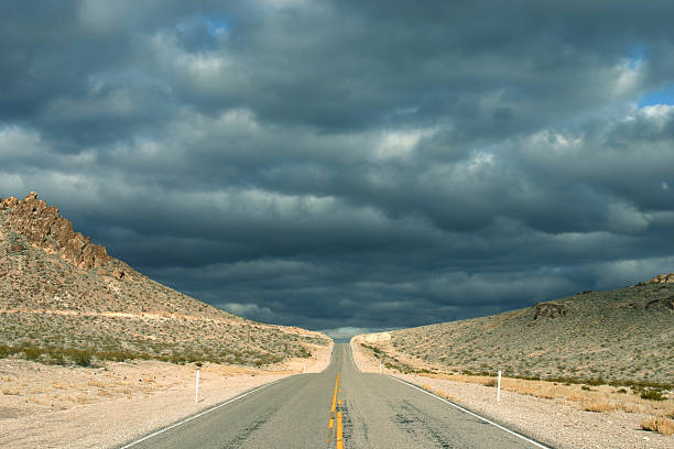 istock Endless road and a stormy sky 89959943