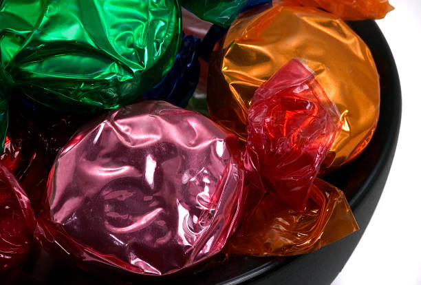 istock Colorful Wrapped Candies in Black Dish 89960635