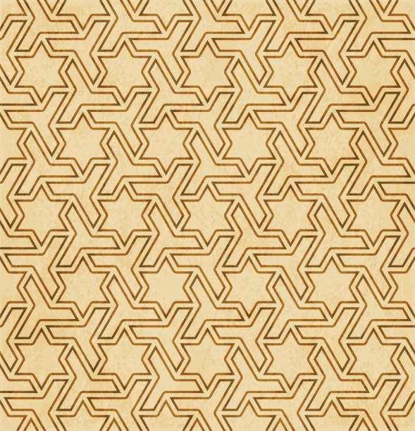 レトロな茶色イスラム教シームレス幾何学パターン背景東スタイル飾り - cork textured backgrounds circle点のイラスト素材／クリップアート素材／マンガ素材／アイコン素材