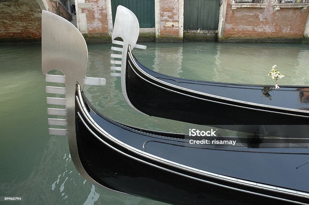 Dois Gondolas, Veneza, Itália. - Royalty-free Ao Ar Livre Foto de stock