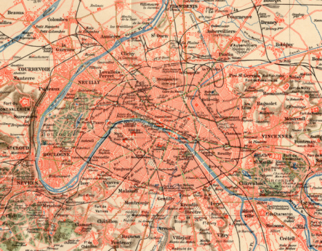 Victorian era map of Ireland originally published in 1881