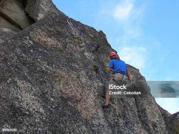 Boulder In Tahoe Stock Photo - Download Image Now - Adult, Bouldering, Clambering