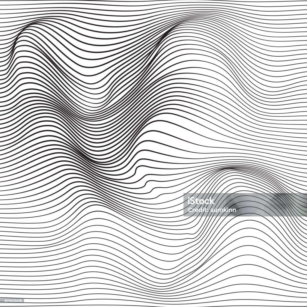 Distorted Wave Texture Distorted Wave Monochrome Texture Stock Illustration - Download Image ...
