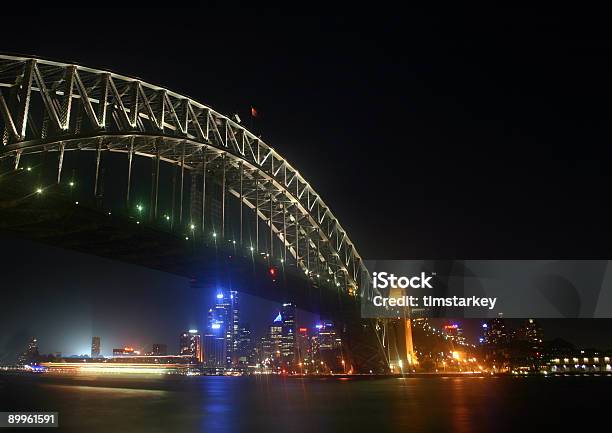 Sydney Bridge Di Notte - Fotografie stock e altre immagini di Acqua - Acqua, Ambientazione esterna, Australia