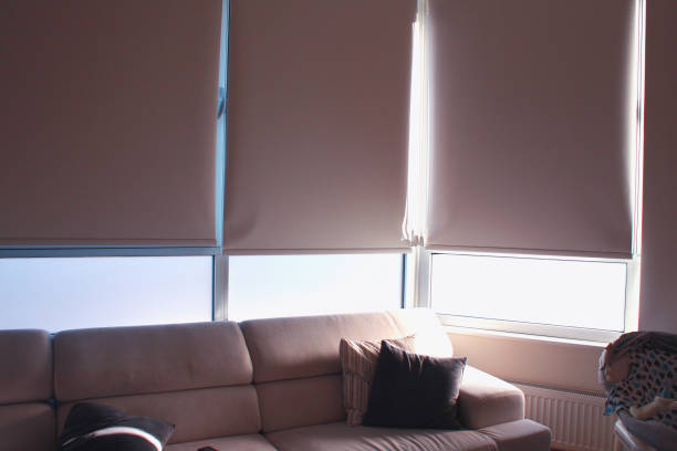 istock home decoration with sofa and large shutters 899619506