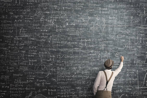sabio tiene solución problema matemático - mathematics mathematical symbol blackboard formula fotografías e imágenes de stock