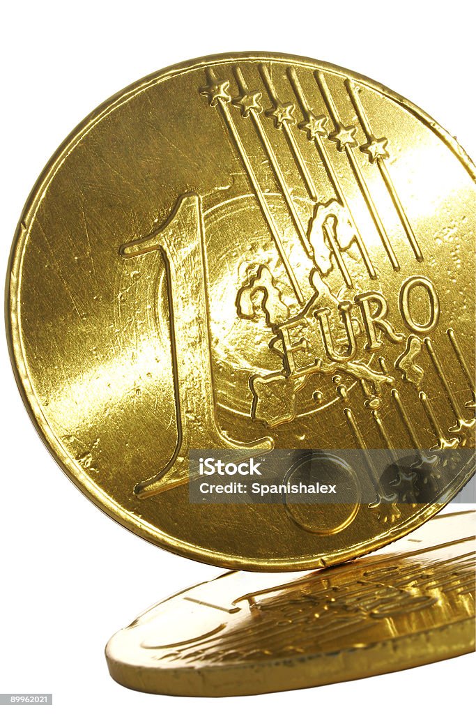 Złota monet Euro - Zbiór zdjęć royalty-free (1 cent amerykański)