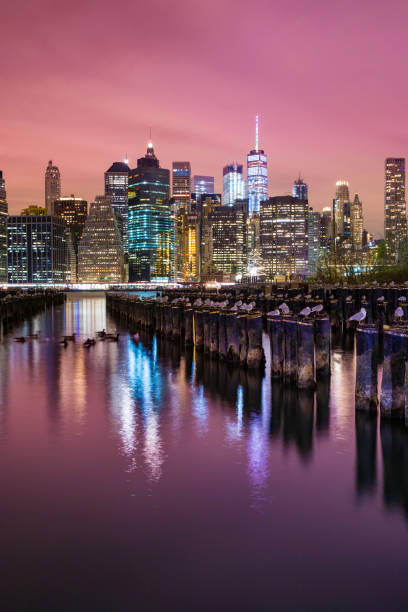 Lower Manhattan - Downtown New York skyline at dusk