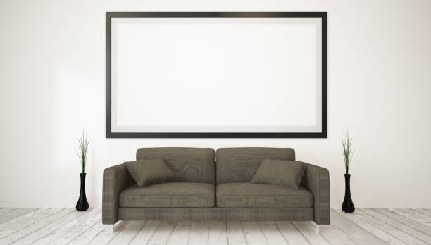 istock modern living room big frame 899628316