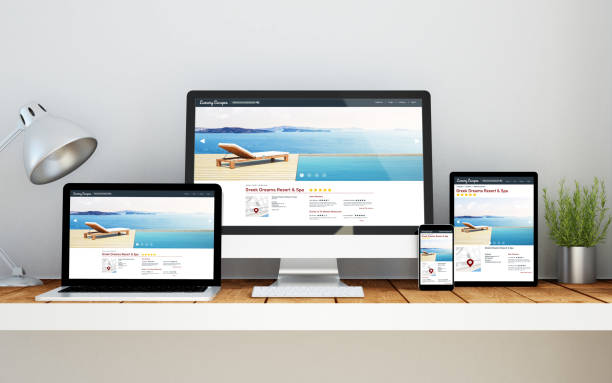 istock workplace with resort and spa online responsive website on devices 899629814