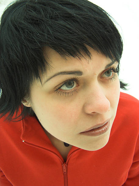 istock The girl in red 89963005