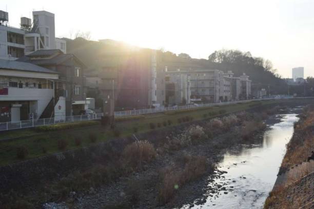 istock The Winter River Bed and The Sunset in Tokyo 899632130