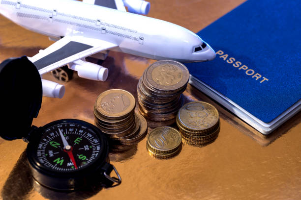 istock passport preparation for air travel - close up 899632606