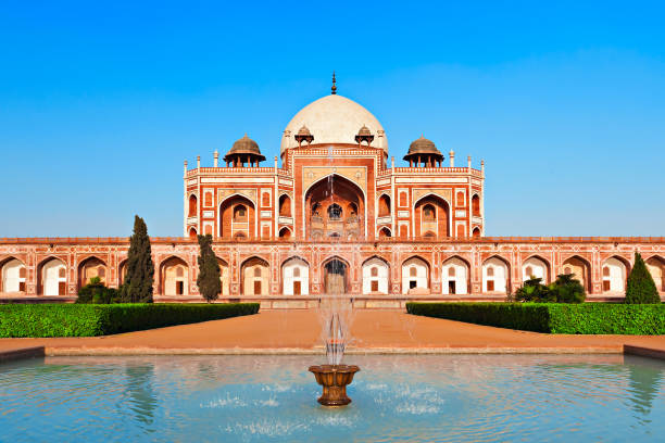 o túmulo de humayun - india new delhi architecture monument - fotografias e filmes do acervo