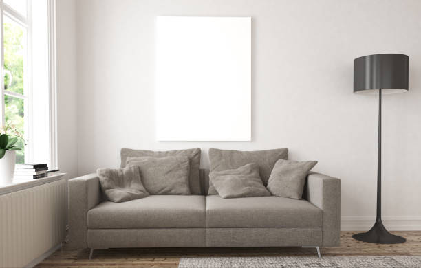 istock blank poster on living room 899635080