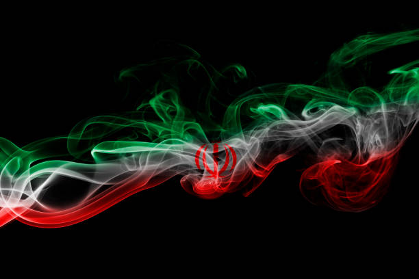 istock Iran national smoke flag 899640770