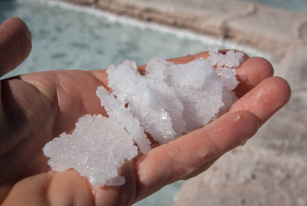 istock Salt crystals at Salinas Grandes, salt desert near Salta 899640836