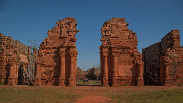 Ruins of Jesuit missions, Misiones province, Argentina Ruins of former Jesuit missions misiones province stock pictures, royalty-free photos & images