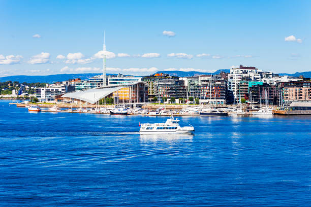 istock Aker Brygge aerial view, Oslo 899642432