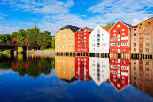 istock Old houses in Trondheim 899645534