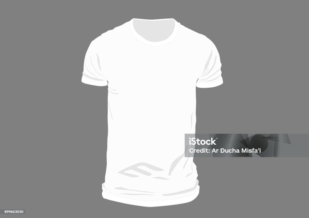 Tekstur Putih Tshirt Ilustrasi Stok - Unduh Gambar Sekarang - Bayang