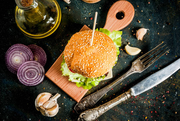 istock Delicious beef and cheese burgers 899654454