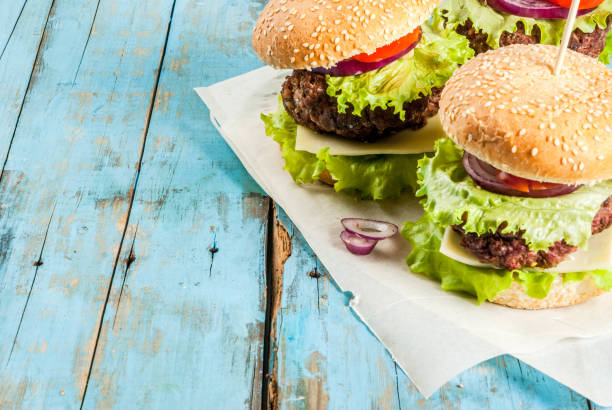 istock Delicious beef and cheese burgers 899654764