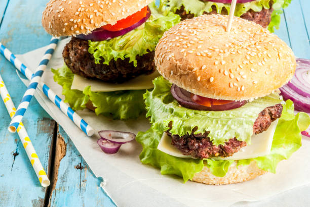 istock Delicious beef and cheese burgers 899654768