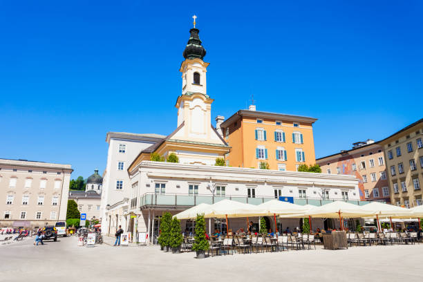 オーストリア、ザルツブルクのクリスマス博物館 - bavaria austria blue celebration ストックフォトと画像