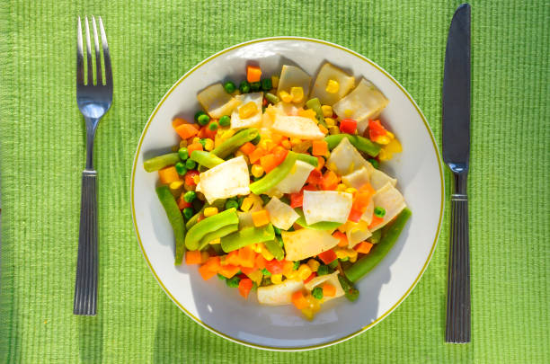 Diet Healthy Eating. Salad vegetable mix \