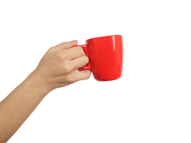 istock female hand with a red cup isolated 899662114