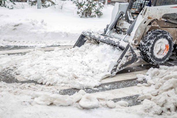 istock Machine remove snow from a city street 899666672